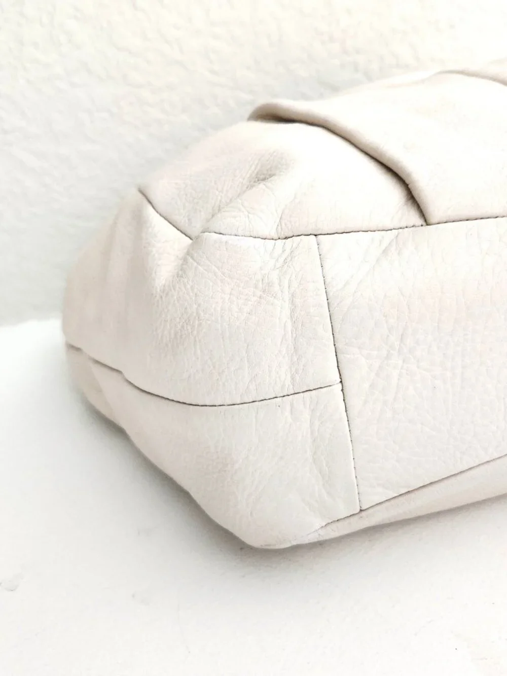 Euc Coach Madison Maggie Ivory Leather Shoulder Bag Hobo Purse